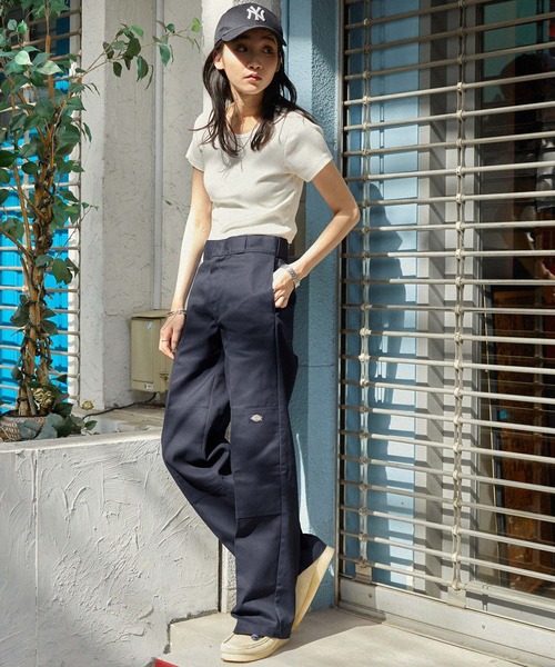 Dickies(ディッキーズ)の「Dickies/ディッキーズ LOOSE FIT ダブルニー センタープレス ワークパンツ(チノパンツ・メンズ・ネイビー/チャコール/ライトグレー/ブラック/ベージュ/ダークブラウン・30inch/36inch/28inch/34inch/32inch)」の16枚目の写真