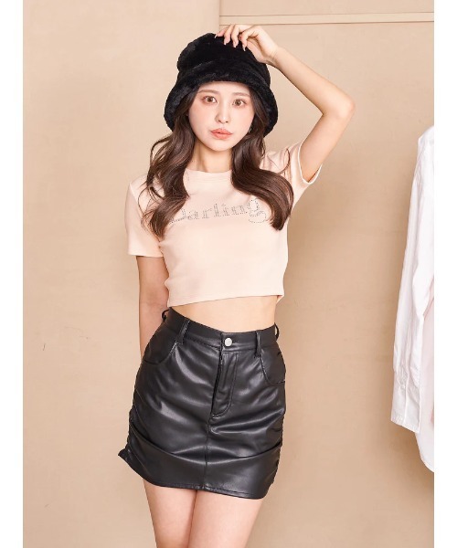 ラインストーンショートTシャツ（Tシャツ/カットソー）｜Darich