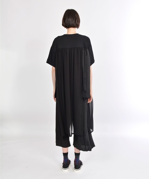 gomme（ゴム）の「ドットＰ天竺　レイヤーＴ（Tシャツ/カットソー・レディース・ブラック×ホワイト・MEDIUM）」の17枚目の写真