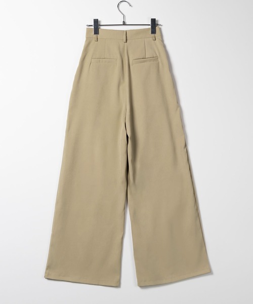 me+em select(ミームセレクト)の「【 2color / 3size 】ツータックハイウエストヘビーワイドスラックス(スラックス・レディース・ベージュ/ブラック・MEDIUM/LARGE/SMALL)」の19枚目の写真