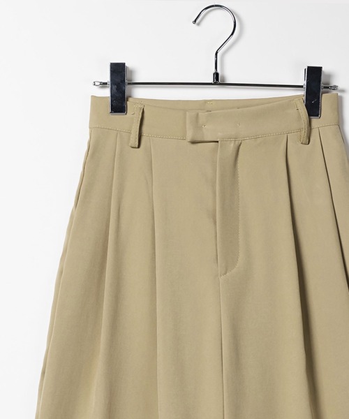 me+em select(ミームセレクト)の「【 2color / 3size 】ツータックハイウエストヘビーワイドスラックス(スラックス・レディース・ベージュ/ブラック・MEDIUM/LARGE/SMALL)」の21枚目の写真