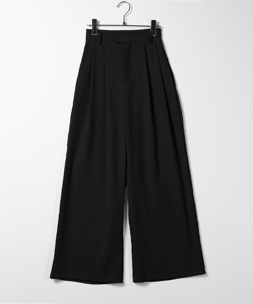 me+em select(ミームセレクト)の「【 2color / 3size 】ツータックハイウエストヘビーワイドスラックス(スラックス・レディース・ベージュ/ブラック・MEDIUM/LARGE/SMALL)」の18枚目の写真
