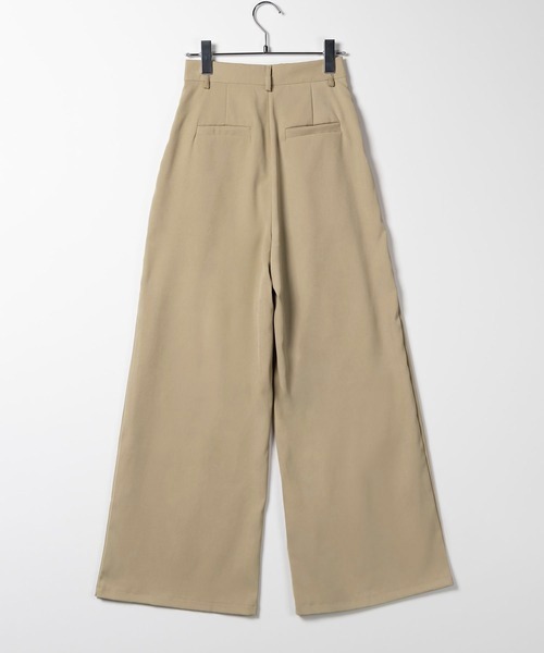 me+em select(ミームセレクト)の「【 2color / 3size 】ツータックハイウエストヘビーワイドスラックス(スラックス・レディース・ベージュ/ブラック・MEDIUM/LARGE/SMALL)」の13枚目の写真