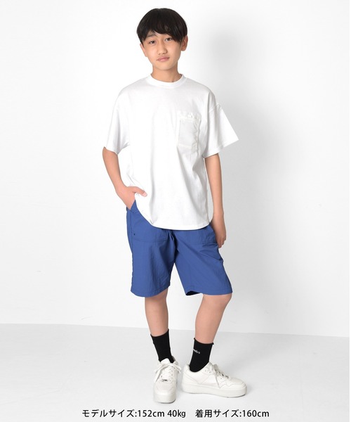 GLAZOS(グラソス)の「【撥水速乾】ナイロンワッシャー・ベイカーハーフパンツ(その他パンツ・キッズ・ブルー/ブラック/パープル/オレンジ/ライトグリーン・170cm/150cm/160cm/140cm)」の9枚目の写真