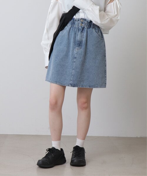 RAY CASSIN（レイカズン）の「デニムミニスカート（デニムスカート・レディース・ケミカルウォッシュ/ブラック系・FREE）」の16枚目の写真