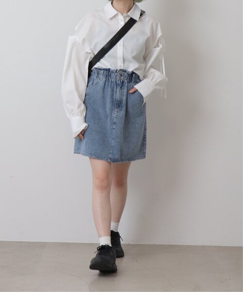 RAY CASSIN（レイカズン）の「デニムミニスカート（デニムスカート・レディース・ケミカルウォッシュ/ブラック系・FREE）」の10枚目の写真