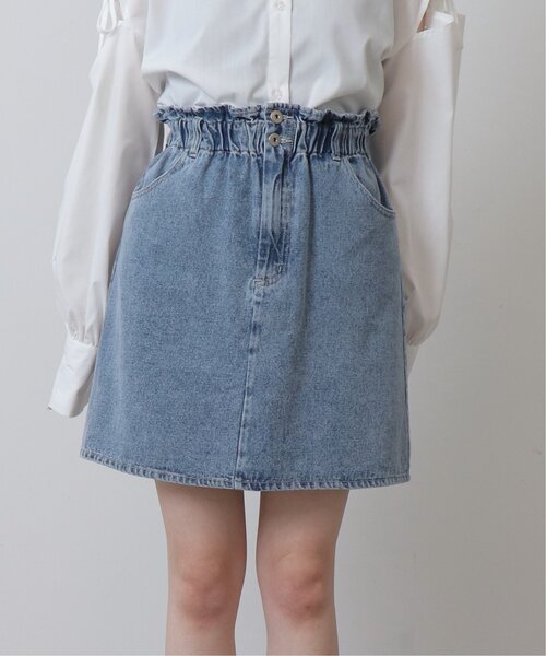 RAY CASSIN（レイカズン）の「デニムミニスカート（デニムスカート・レディース・ケミカルウォッシュ/ブラック系・FREE）」の8枚目の写真