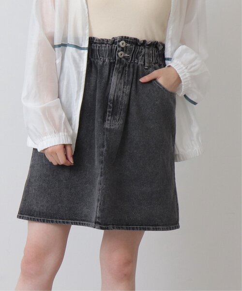 RAY CASSIN（レイカズン）の「デニムミニスカート（デニムスカート・レディース・ケミカルウォッシュ/ブラック系・FREE）」の9枚目の写真