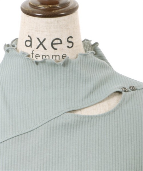 axes femme（アクシーズファム）の「カットワークプチハイトップス（Tシャツ/カットソー・レディース・ホワイト/ブラック/ラベンダー/ミント・FREE）」の12枚目の写真