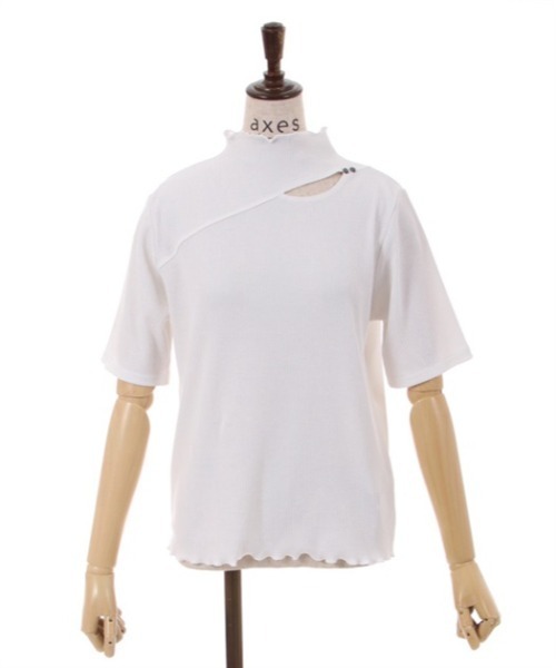 axes femme（アクシーズファム）の「カットワークプチハイトップス（Tシャツ/カットソー・レディース・ホワイト/ブラック/ラベンダー/ミント・FREE）」の22枚目の写真