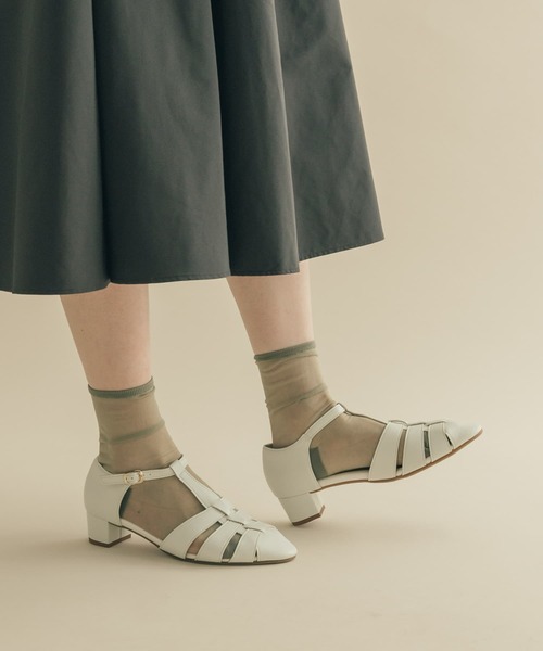 SMELLY（スメリー）の「シアーソックス（ソックス/靴下・レディース・パープル/カーキ/ホワイト/ブラック・23-25）」の3枚目の写真