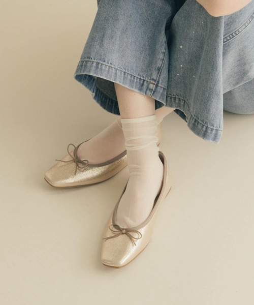 SMELLY（スメリー）の「シアーソックス（ソックス/靴下・レディース・パープル/カーキ/ホワイト/ブラック・23-25）」の13枚目の写真