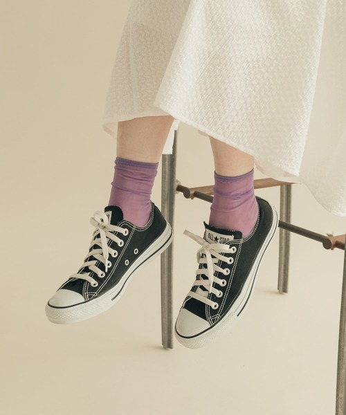 SMELLY（スメリー）の「シアーソックス（ソックス/靴下・レディース・パープル/カーキ/ホワイト/ブラック・23-25）」の19枚目の写真