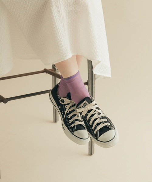 SMELLY（スメリー）の「シアーソックス（ソックス/靴下・レディース・パープル/カーキ/ホワイト/ブラック・23-25）」の7枚目の写真