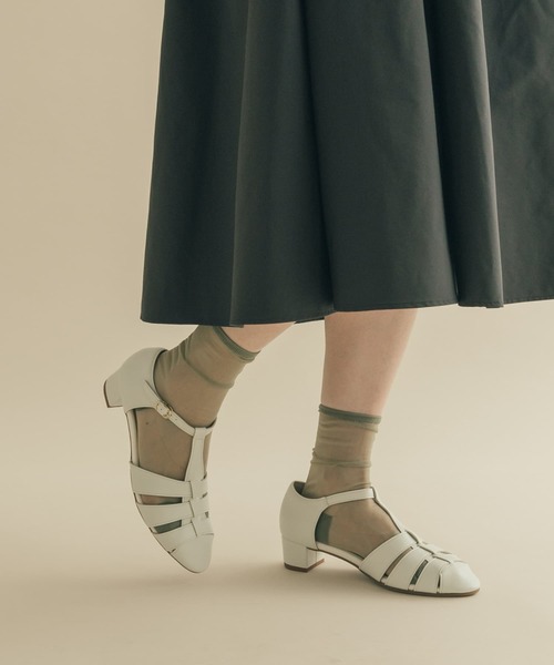 SMELLY（スメリー）の「シアーソックス（ソックス/靴下・レディース・パープル/カーキ/ホワイト/ブラック・23-25）」の5枚目の写真