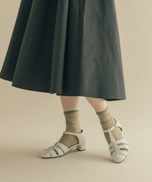 SMELLY（スメリー）の「シアーソックス（ソックス/靴下・レディース・パープル/カーキ/ホワイト/ブラック・23-25）」の15枚目の写真