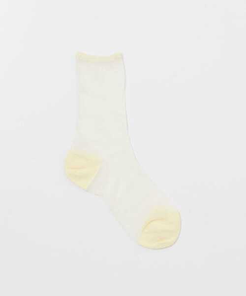 SMELLY（スメリー）の「シアーソックス（ソックス/靴下・レディース・パープル/カーキ/ホワイト/ブラック・23-25）」の17枚目の写真