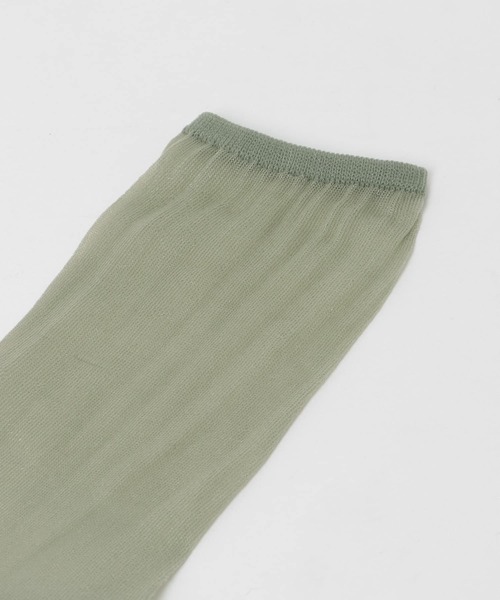 SMELLY（スメリー）の「シアーソックス（ソックス/靴下・レディース・パープル/カーキ/ホワイト/ブラック・23-25）」の18枚目の写真