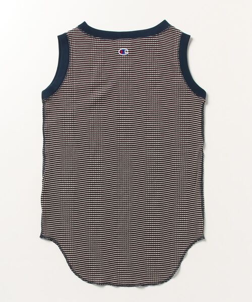 Champion（チャンピオン）の「チャンピオン  SLEEVELESS BORDER SHIRT_（タンクトップ・レディース・グリーン/ブラウン・M/L）」の4枚目の写真