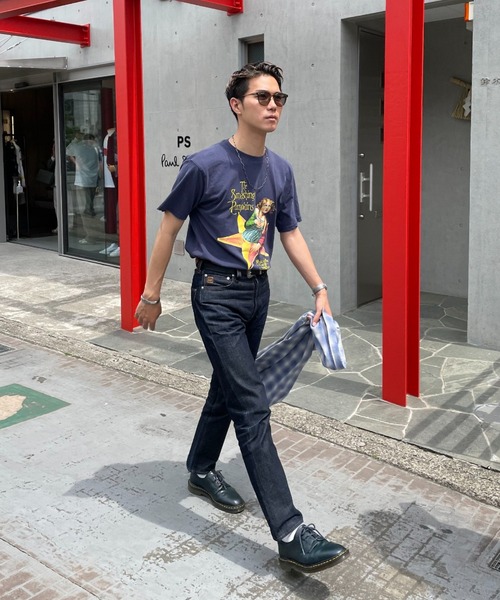THRIFTY LOOK(スリフティールック)の「ヴィンテージライクプリントバンドTシャツ(Tシャツ/カットソー・メンズ・チャコールグレー/グレー/ブルー/ローズ/サックスブルー/ブラック/ホワイト/レッド/グリーン/レッド系その他/パープル/ネイビー/イエロー/ダークグレー/ダークブルー・X-LARGE)」の18枚目の写真
