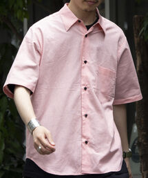 GLOSTER | 【GLOSTER/グロスター】コットンリネン 半袖シャツ レギュラーカラー 綿麻(シャツ/ブラウス)