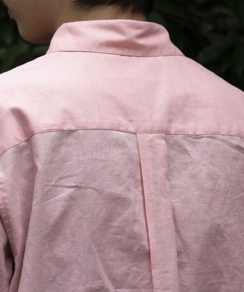 GLOSTER（グロスター）の「【GLOSTER/グロスター】コットンリネン 半袖シャツ レギュラーカラー 綿麻（シャツ/ブラウス・メンズ・ベージュ/ピンク/キナリ/ネイビー・S/M/L）」の19枚目の写真