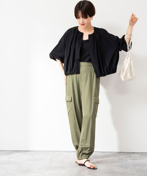 NOLLEY’S(ノーリーズ)の「クレープコットンシアーシャツ(シャツ/ブラウス・レディース・ブラック/キャメル・38)」の21枚目の写真