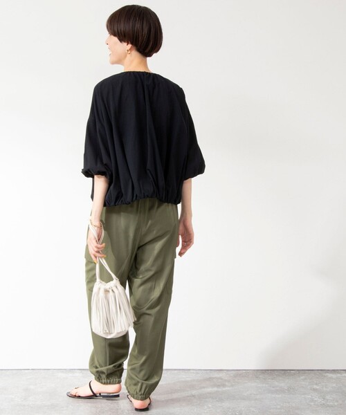 NOLLEY’S(ノーリーズ)の「クレープコットンシアーシャツ(シャツ/ブラウス・レディース・ブラック/キャメル・38)」の18枚目の写真