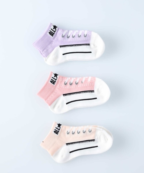 CONVERSE（コンバース）の「【CONVERSE】スニーカー柄ソックス３Ｐ（ソックス/靴下・キッズ・ブルー・S/M）」の3枚目の写真