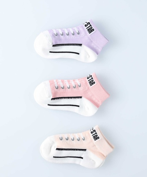 CONVERSE（コンバース）の「【CONVERSE】スニーカー柄ソックス３Ｐ（ソックス/靴下・キッズ・ブルー・S/M）」の6枚目の写真