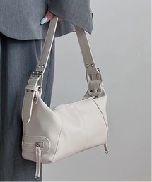 BARELY BLUE | 【 BARELY BLUE / ベアリーブルー 】 ベルトハンドル ジップ ハンドバッグ(ショルダーバッグ)