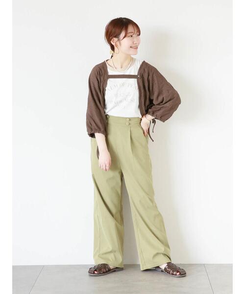 ehka sopo(エヘカソポ)の「カレッジリンガーTシャツ(Tシャツ/カットソー・レディース・キナリ/ブラック/オレンジ/オフホワイト・F)」の13枚目の写真