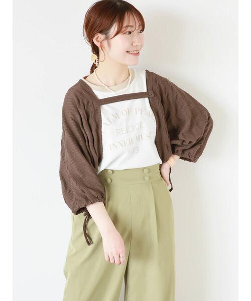 ehka sopo(エヘカソポ)の「カレッジリンガーTシャツ(Tシャツ/カットソー・レディース・キナリ/ブラック/オレンジ/オフホワイト・F)」の16枚目の写真