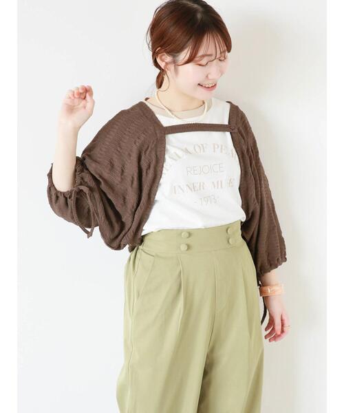 ehka sopo(エヘカソポ)の「カレッジリンガーTシャツ(Tシャツ/カットソー・レディース・キナリ/ブラック/オレンジ/オフホワイト・F)」の18枚目の写真