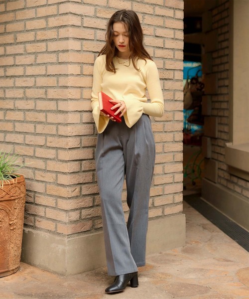 titivate(ティティベイト)の「クルーネックベルスリーブニット(ニット/セーター・レディース・ブルー系その他/イエロー/ピンク/ホワイト系その他/ブラック/グレー系その他/グレー系その他2・S/M)」の9枚目の写真