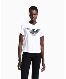 EMPORIO ARMANI | 【エンポリオ アルマーニ】Tシャツ オーガニックジャージー ロゴプリント(Tシャツ/カットソー)