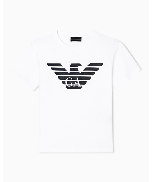 EMPORIO ARMANI(エンポリオアルマーニ)の「【エンポリオ アルマーニ】Tシャツ オーガニックジャージー ロゴプリント(Tシャツ/カットソー・レディース・ホワイト/ダークネイビー/ホワイト×ブラック/ブルー系その他・MEDIUM/SMALL/X-SMALL/LARGE/X-LARGE)」の5枚目の写真