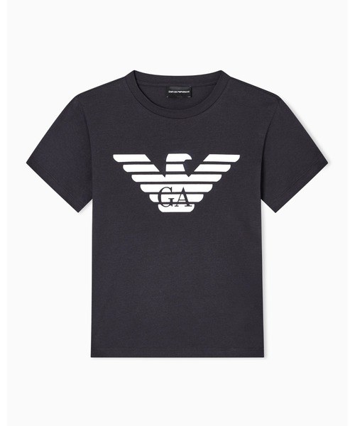 EMPORIO ARMANI(エンポリオアルマーニ)の「【エンポリオ アルマーニ】Tシャツ オーガニックジャージー ロゴプリント(Tシャツ/カットソー・レディース・ホワイト/ダークネイビー/ホワイト×ブラック/ブルー系その他・MEDIUM/SMALL/X-SMALL/LARGE/X-LARGE)」の9枚目の写真