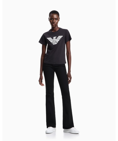 EMPORIO ARMANI(エンポリオアルマーニ)の「【エンポリオ アルマーニ】Tシャツ オーガニックジャージー ロゴプリント(Tシャツ/カットソー・レディース・ホワイト/ダークネイビー/ホワイト×ブラック/ブルー系その他・MEDIUM/SMALL/X-SMALL/LARGE/X-LARGE)」の12枚目の写真