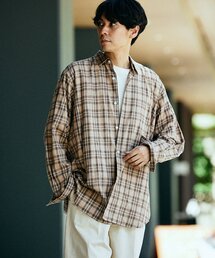 417 EDIFICE | コットンシャンブレーチェックシャツ(シャツ/ブラウス)