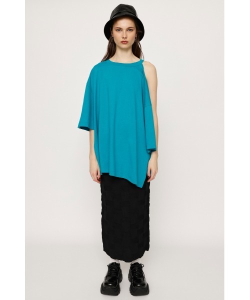 SLY(スライ)の「BACK SLIT KNIT SK バックスリット ニットスカート ジャガード柄 サマーニット ゴム仕様 毛玉できにくい セットアップ可能(スカート・レディース・ブラック/アイボリー/ターコイズブルー/レッド・FREE)」の10枚目の写真