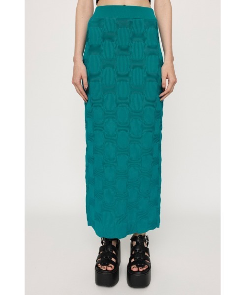 SLY(スライ)の「BACK SLIT KNIT SK バックスリット ニットスカート ジャガード柄 サマーニット ゴム仕様 毛玉できにくい セットアップ可能(スカート・レディース・ブラック/アイボリー/ターコイズブルー/レッド・FREE)」の21枚目の写真