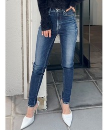 ハイウエストシェードデニムスキニーパンツ