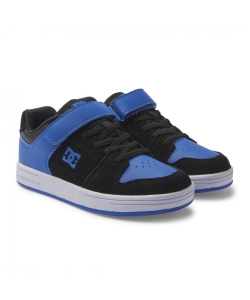 DC SHOES(ディーシーシューズ)の「Ks MANTECA 4 V SN /DCキッズワンポイントロゴベルクロスニーカー(スニーカー・キッズ・ホワイト系その他/ブラック×ブラック・24cm/25cm/20cm/19cm/17cm/18cm/21cm/22cm/23cm)」の2枚目の写真