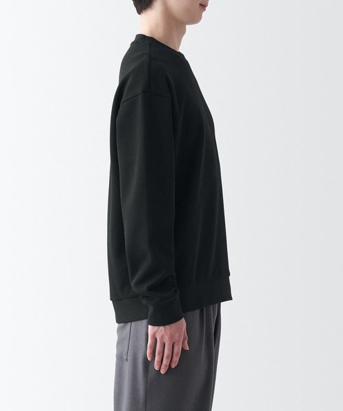 無印良品（ムジルシリョウヒン）の「二重編みスウェットシャツ（スウェット・メンズ・ベージュ系1/バーガンディー/ネイビー/ブラック/ダークグリーン/ダークブラウン・S/XS/XL/XXL/L/M）」の8枚目の写真