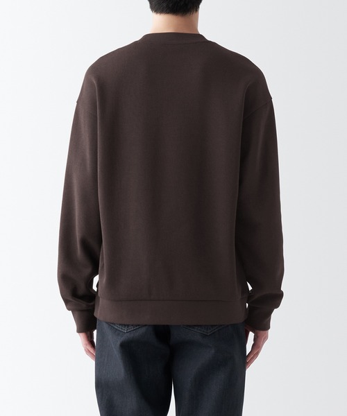 無印良品（ムジルシリョウヒン）の「二重編みスウェットシャツ（スウェット・メンズ・ベージュ系1/バーガンディー/ネイビー/ブラック/ダークグリーン/ダークブラウン・S/XS/XL/XXL/L/M）」の15枚目の写真