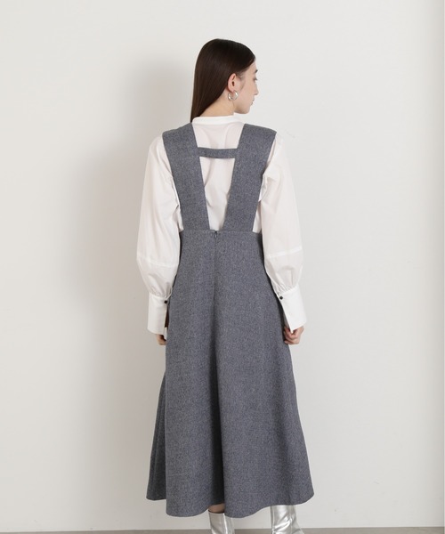 N.（N. Natural Beauty Basic）（エヌエヌナチュラルビューティーベーシック）の「【S Size Line】◆メランジジャンパースカート（ワンピース・レディース・ブルー/スミクロ/モカ・SMALL/MEDIUM）」の13枚目の写真