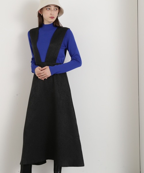 N.（N. Natural Beauty Basic）（エヌエヌナチュラルビューティーベーシック）の「【S Size Line】◆メランジジャンパースカート（ワンピース・レディース・ブルー/スミクロ/モカ・SMALL/MEDIUM）」の18枚目の写真