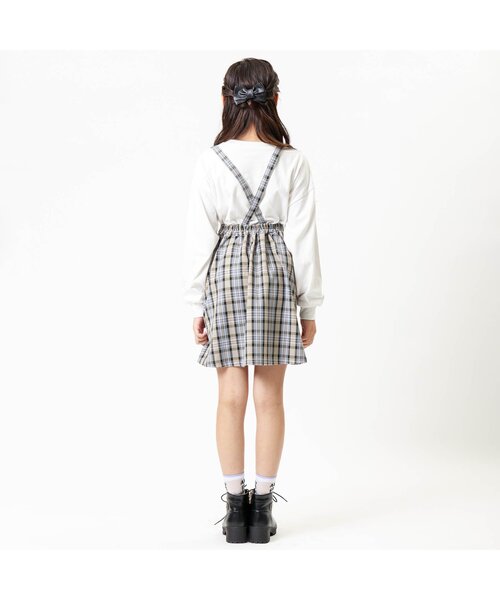 algy（アルジー）の「ロンT&ジャンスカセット（ジャンパースカート・キッズ・ベージュ/ブラック/インディゴブルー・XX-SMALL/X-SMALL/MEDIUM/SMALL）」の5枚目の写真