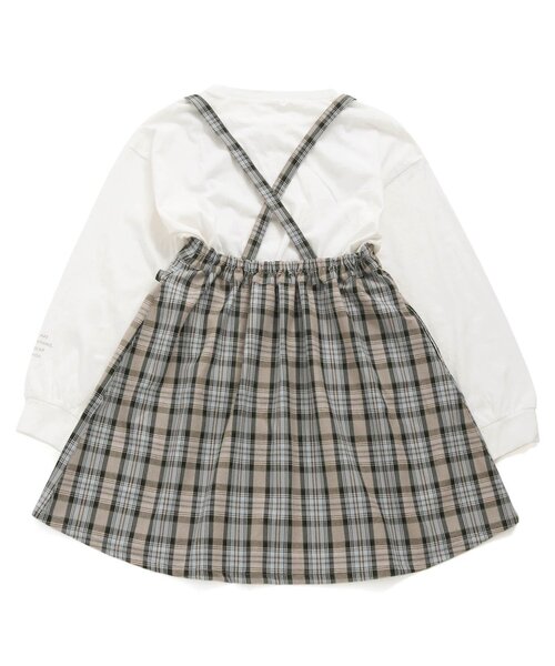 algy（アルジー）の「ロンT&ジャンスカセット（ジャンパースカート・キッズ・ベージュ/ブラック/インディゴブルー・XX-SMALL/X-SMALL/MEDIUM/SMALL）」の7枚目の写真